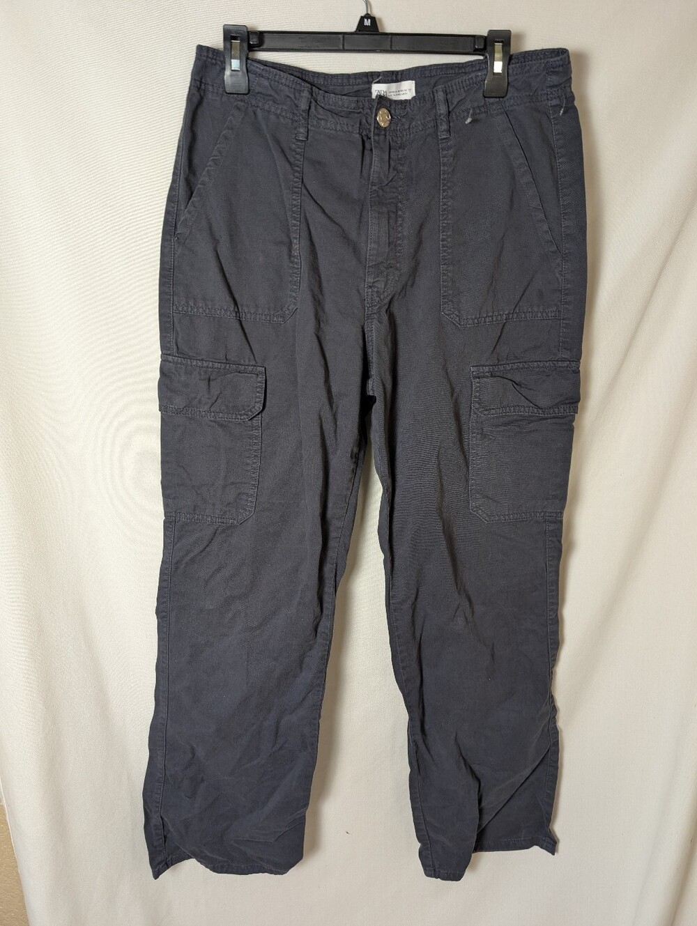 Zara Navy Blue Cargo Pants Size 10